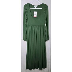 Motherhood Maternity Dress Maxi Rayon/spandex Olive Green Sz‎ XS NWT